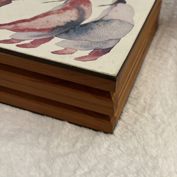 Carol Grigg Native American Art red Velvet Lined Cedar Box/jewelry box 2 1/2x9x6 - Picture 3 of 9